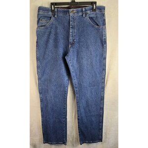 Wrangler Five Star Men's Jeans Regular Fit - Dark Stonewash Size 36 x 32